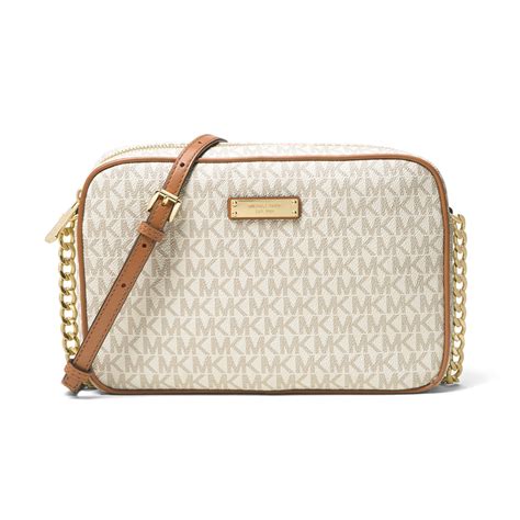 michael kors jet set signature large east west crossbody|jet set travel crossbody.